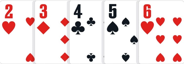 poker hand ranks-straight